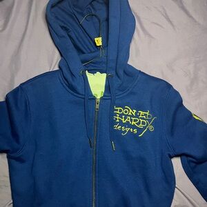 Ed Hardy Blue  Hoodie